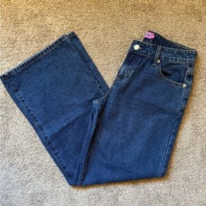 Edikted Baggy Low Rise Dark Denim Jeans - Size M
